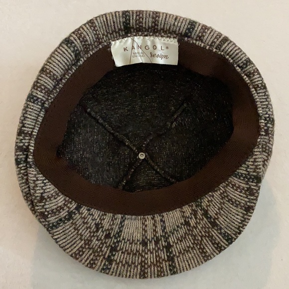 {VTG} Kangol Design | Four Panel Wool Blend Tweed Plaid Hat Cap Made in England - Picture 9 of 16